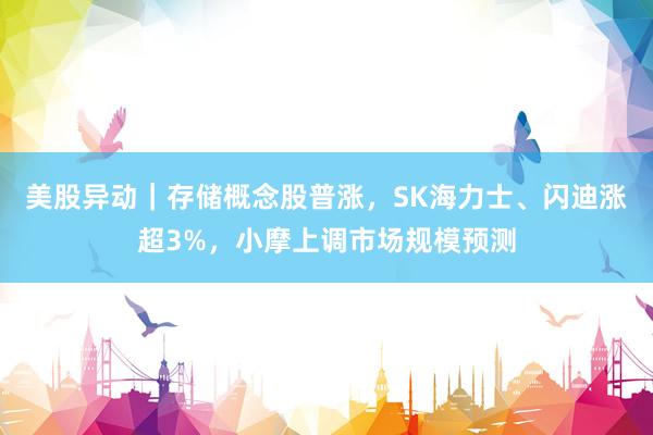 美股异动｜存储概念股普涨，SK海力士、闪迪涨超3%，小摩上调市场规模预测