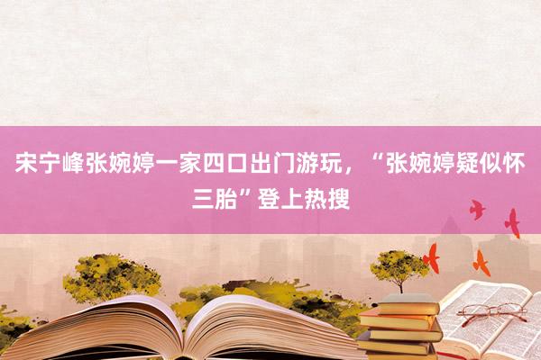 宋宁峰张婉婷一家四口出门游玩，“张婉婷疑似怀三胎”登上热搜