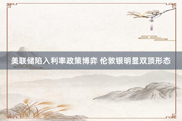美联储陷入利率政策博弈 伦敦银明显双顶形态