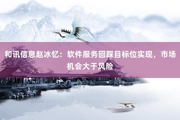 和讯信息赵冰忆：软件服务回踩目标位实现，市场机会大于风险